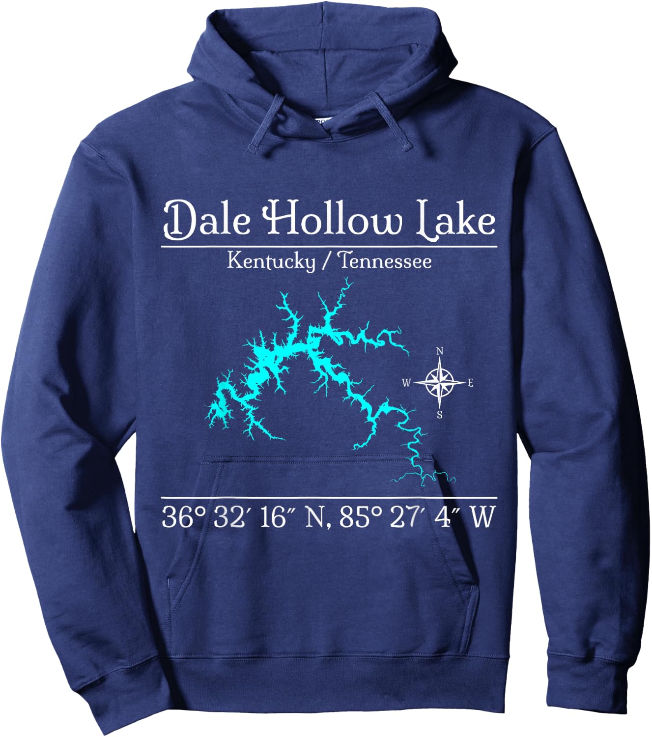 Dale Hollow Lake, Kentucky / Tennessee Hoodie - Hoodie | Navy