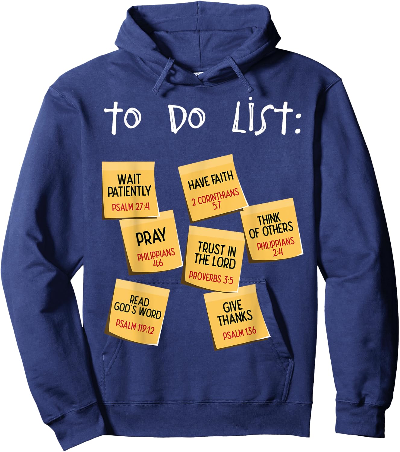 Christian To Do List Christian Planner Hoodie - Hoodie | Navy