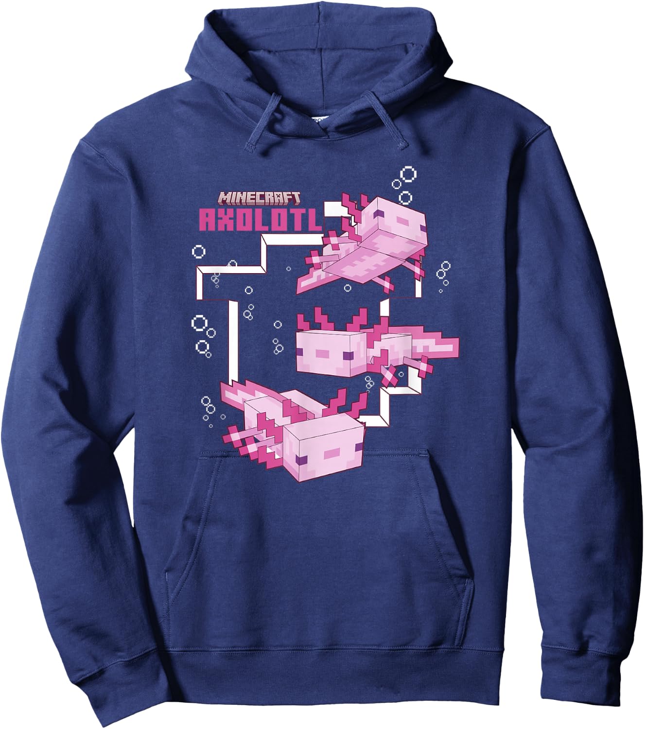 Minecraft Pink Axolotl Pond Hoodie - Hoodie | Navy