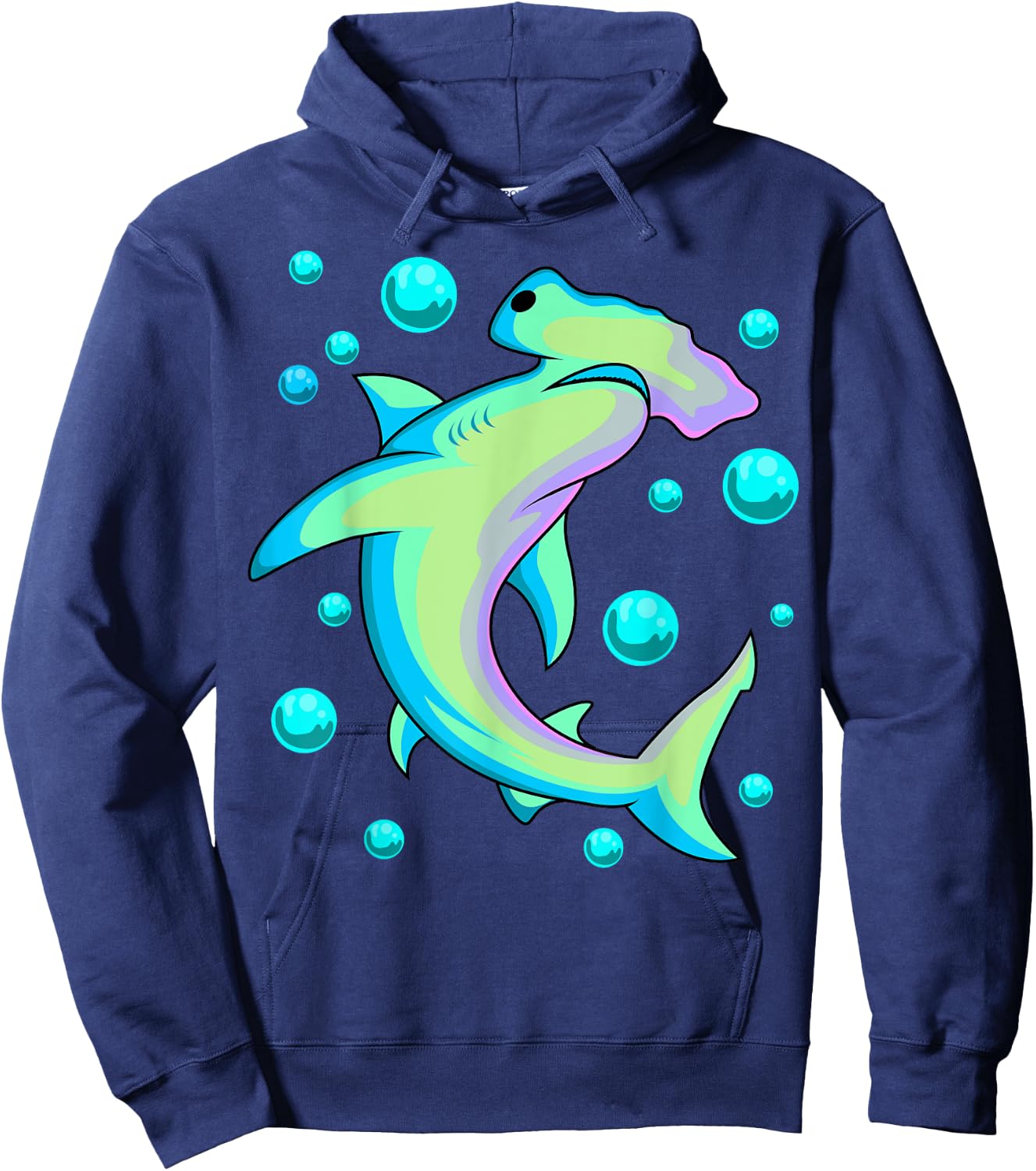 Vintage Hammerhead Shark Hoodie - Hoodie | Navy