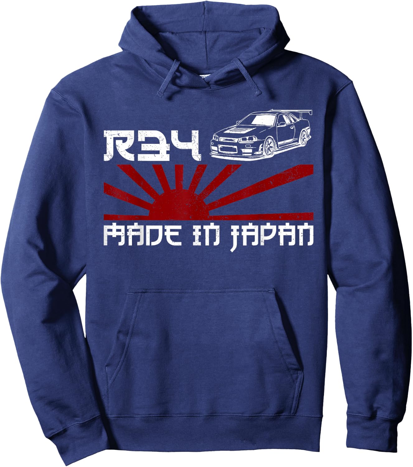 JDM Japan Motorsport tuning car 90s Hoodie - Hoodie | Navy