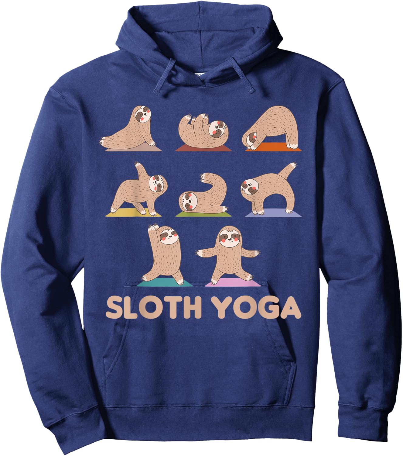 Sloth Yoga Cute Sloths Do Sport Sloth Yoga Hoodie - Hoodie | Navy