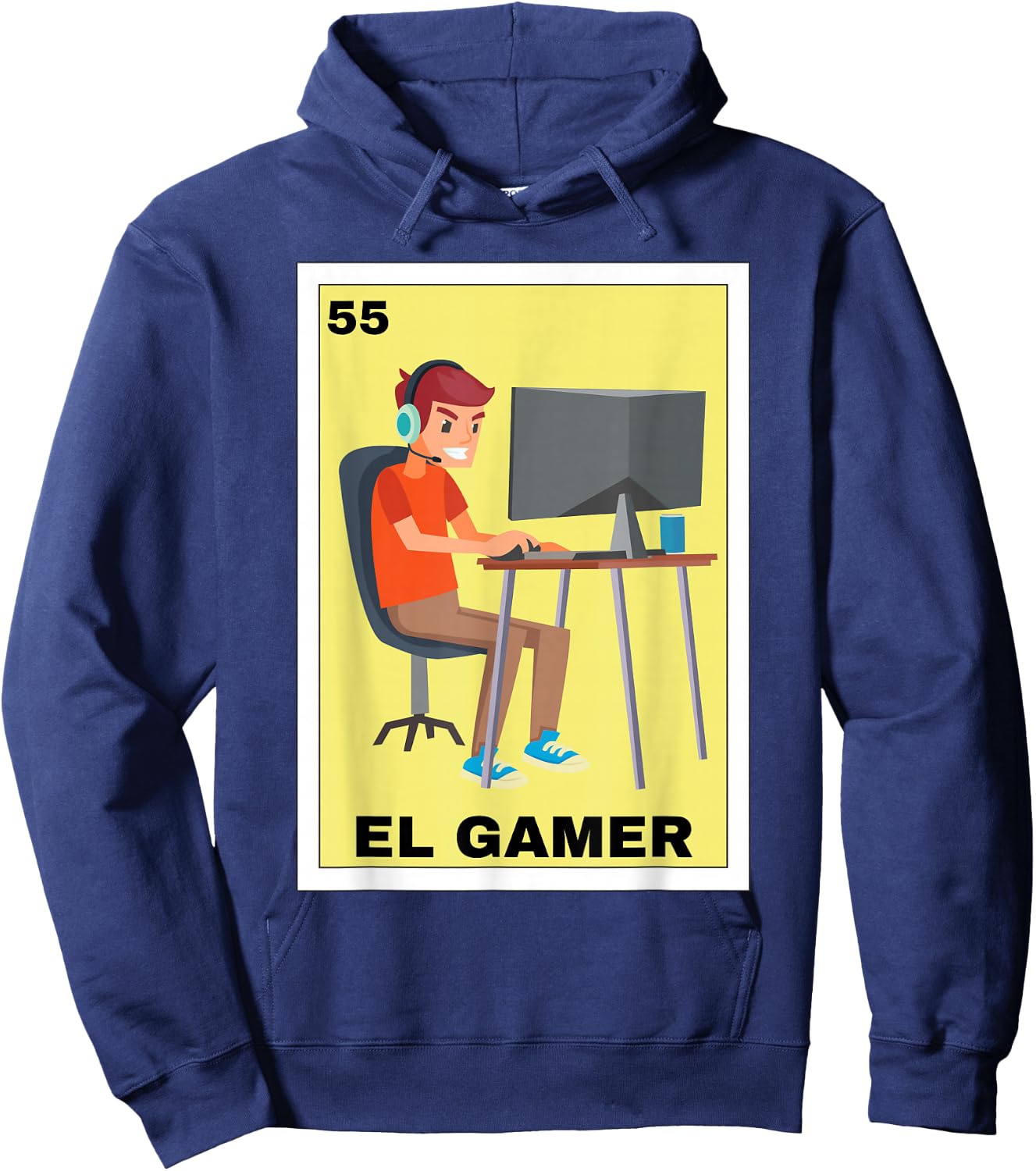 Funny Mexican Design for Gamers - El Gamer Hoodie - Hoodie | Navy