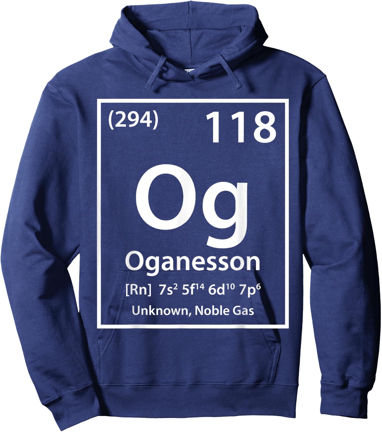 Oganesson Element (white) Hoodie - Hoodie | Navy