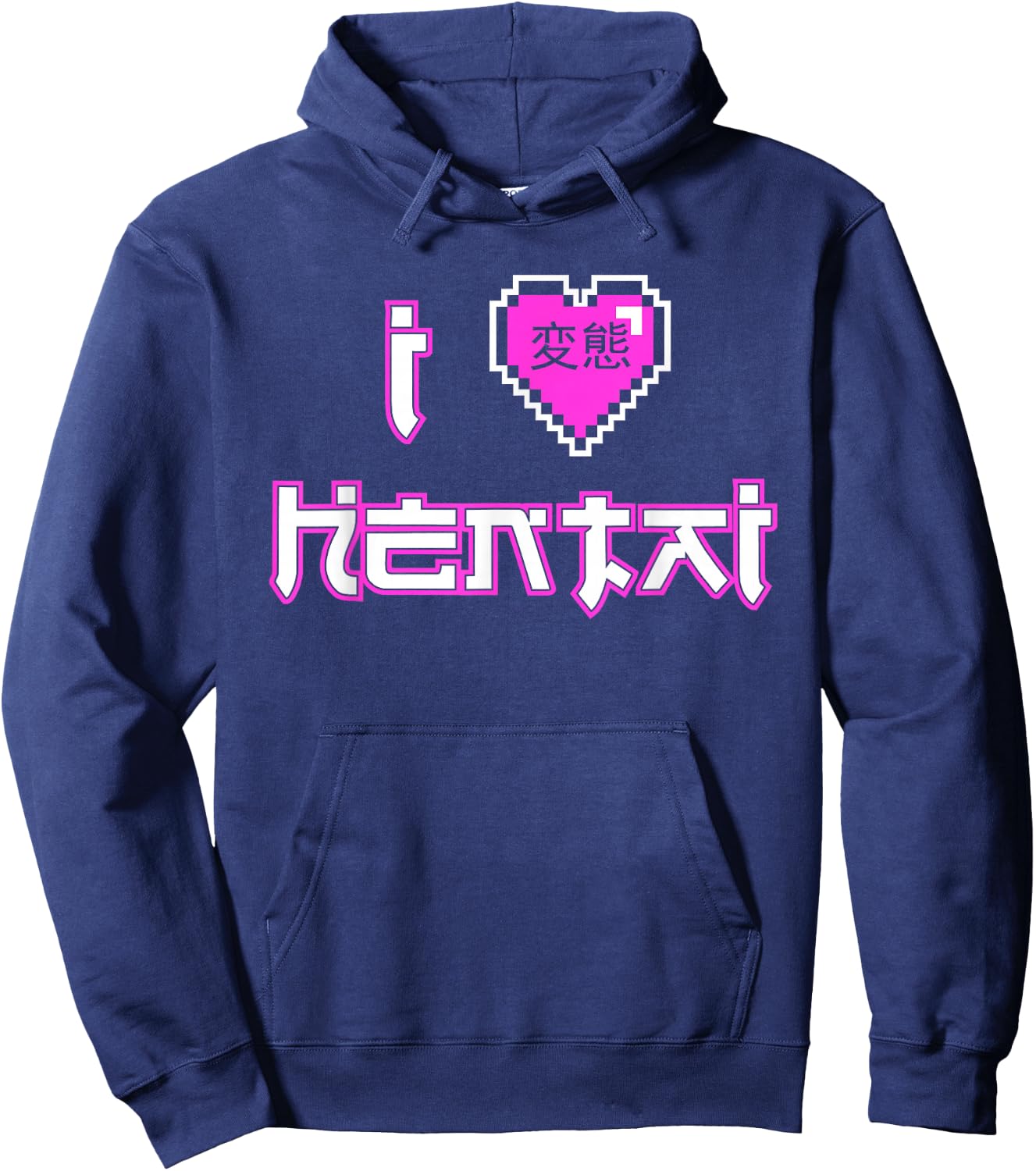Funny Hentai Anime - Retro I Heart Hentai Hoodie - Hoodie | Navy