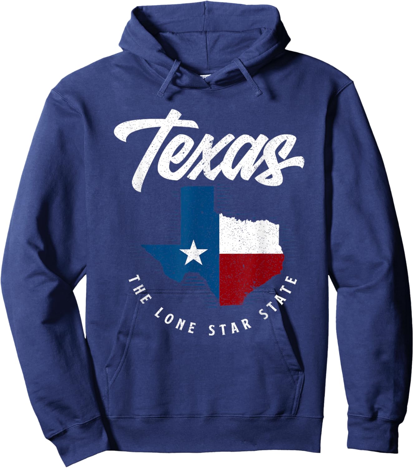 Texas The Lone Star State - Texas Map Hoodie - Hoodie | Navy