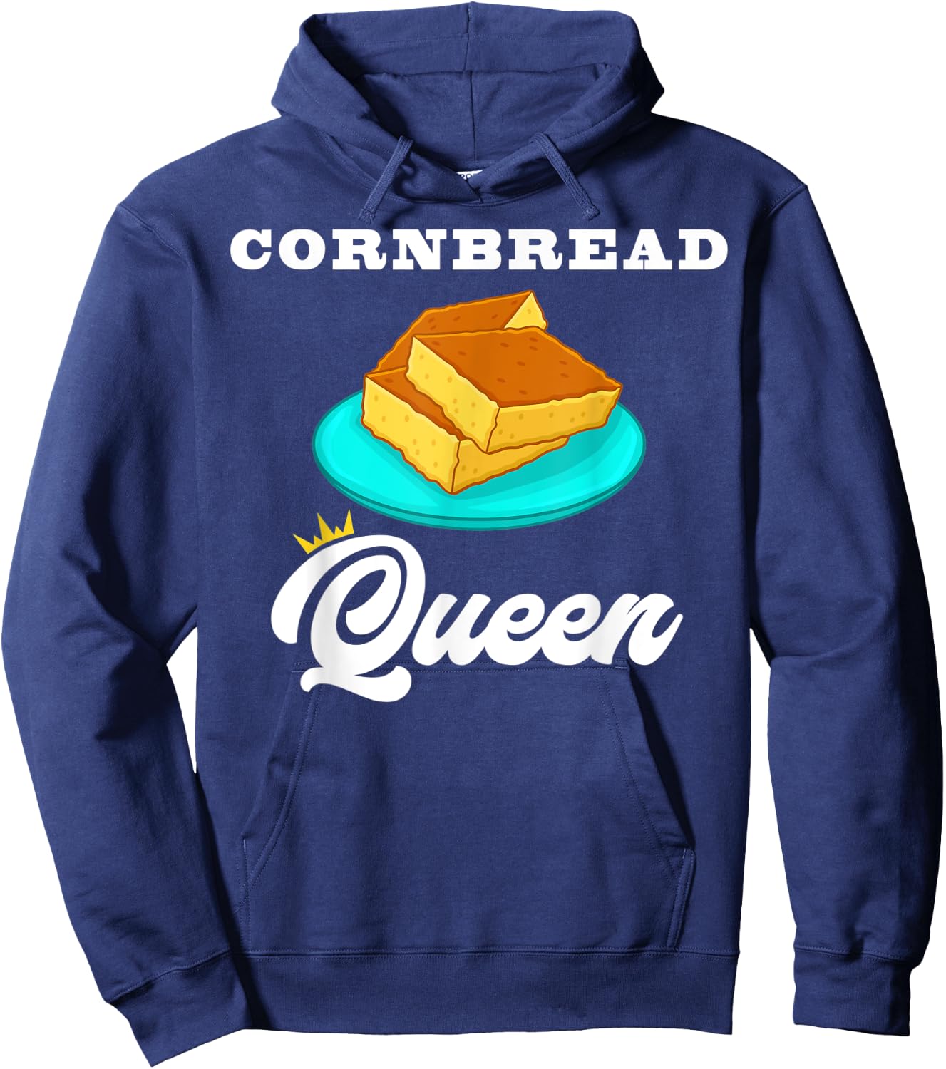 Cornbread Queen Southern Food Lovers Hoodie - Hoodie | Navy