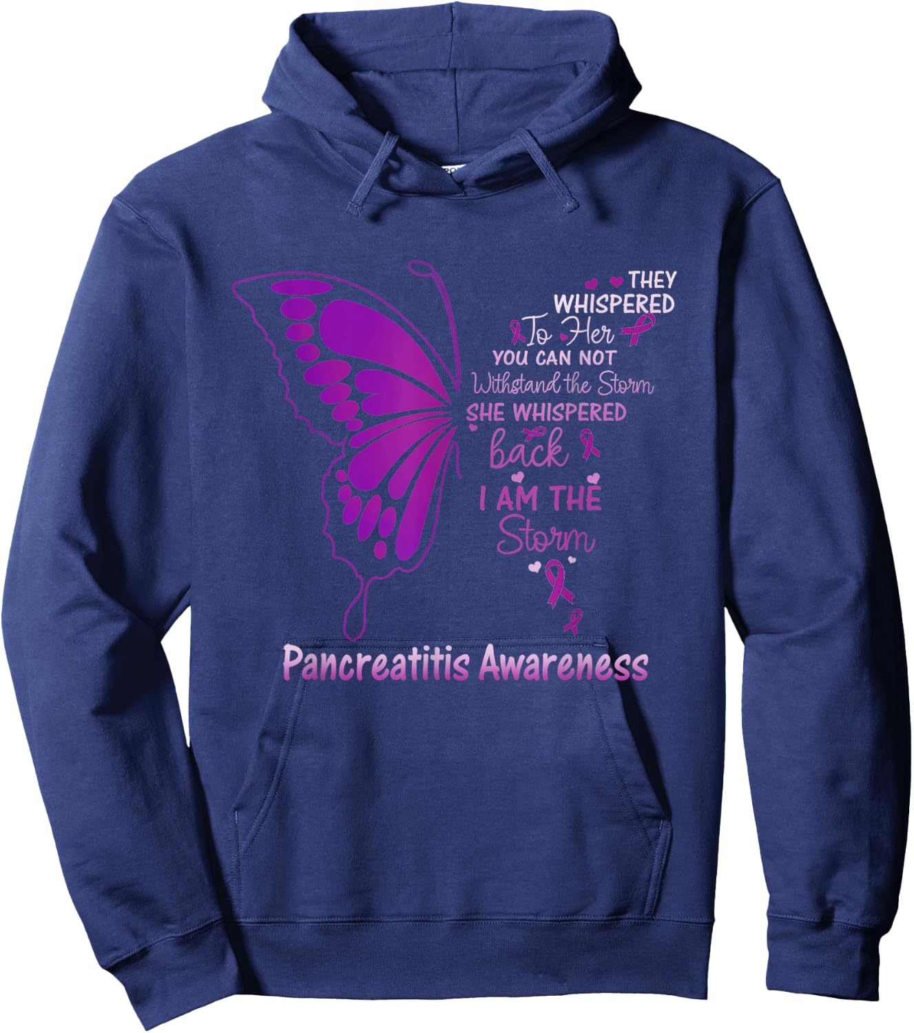 Pancreatitis I am the Storm Hoodie - Hoodie | Navy
