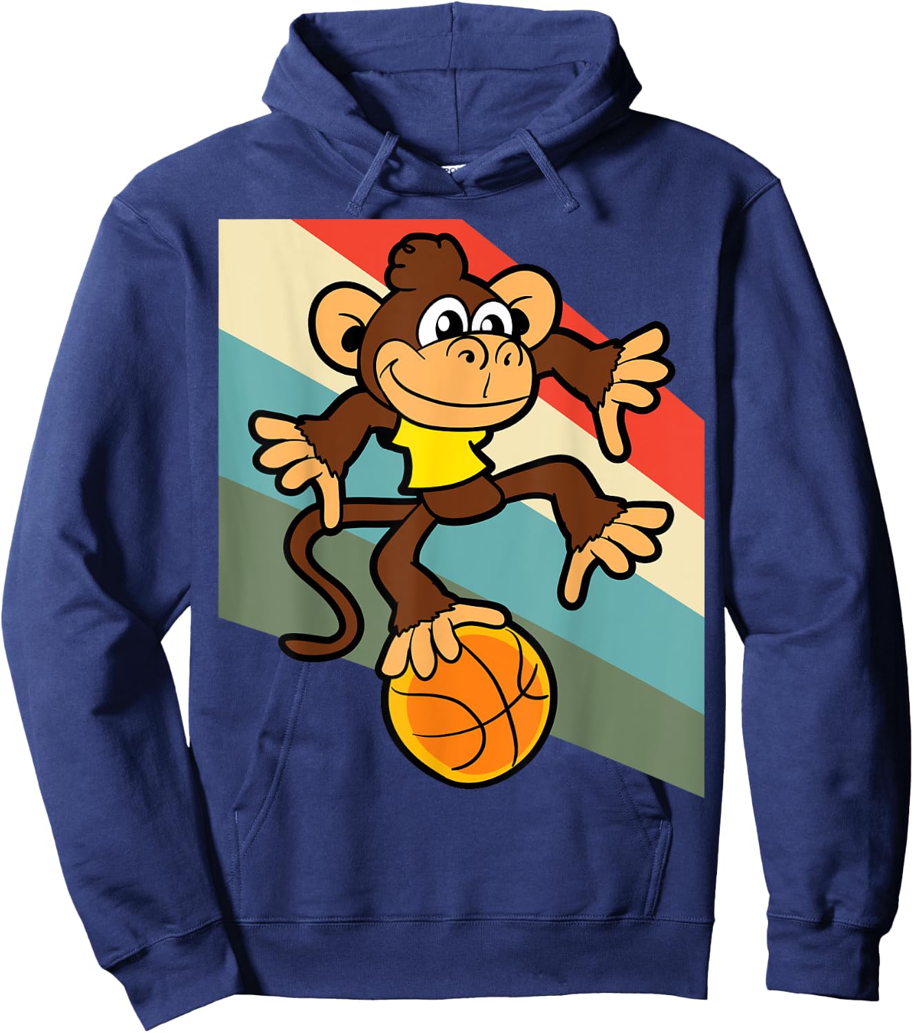 Monkey Basketball Player Animal Funny Hoodie - Hoodie | Navy