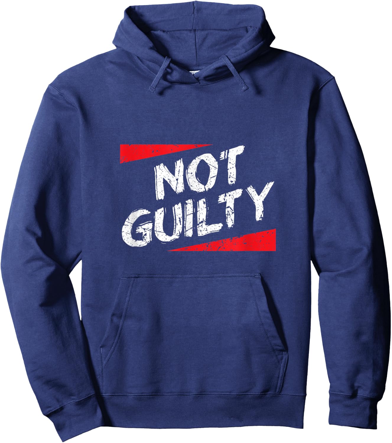 Not Guilty Saying, Graphic Hoodie - Hoodie | Navy