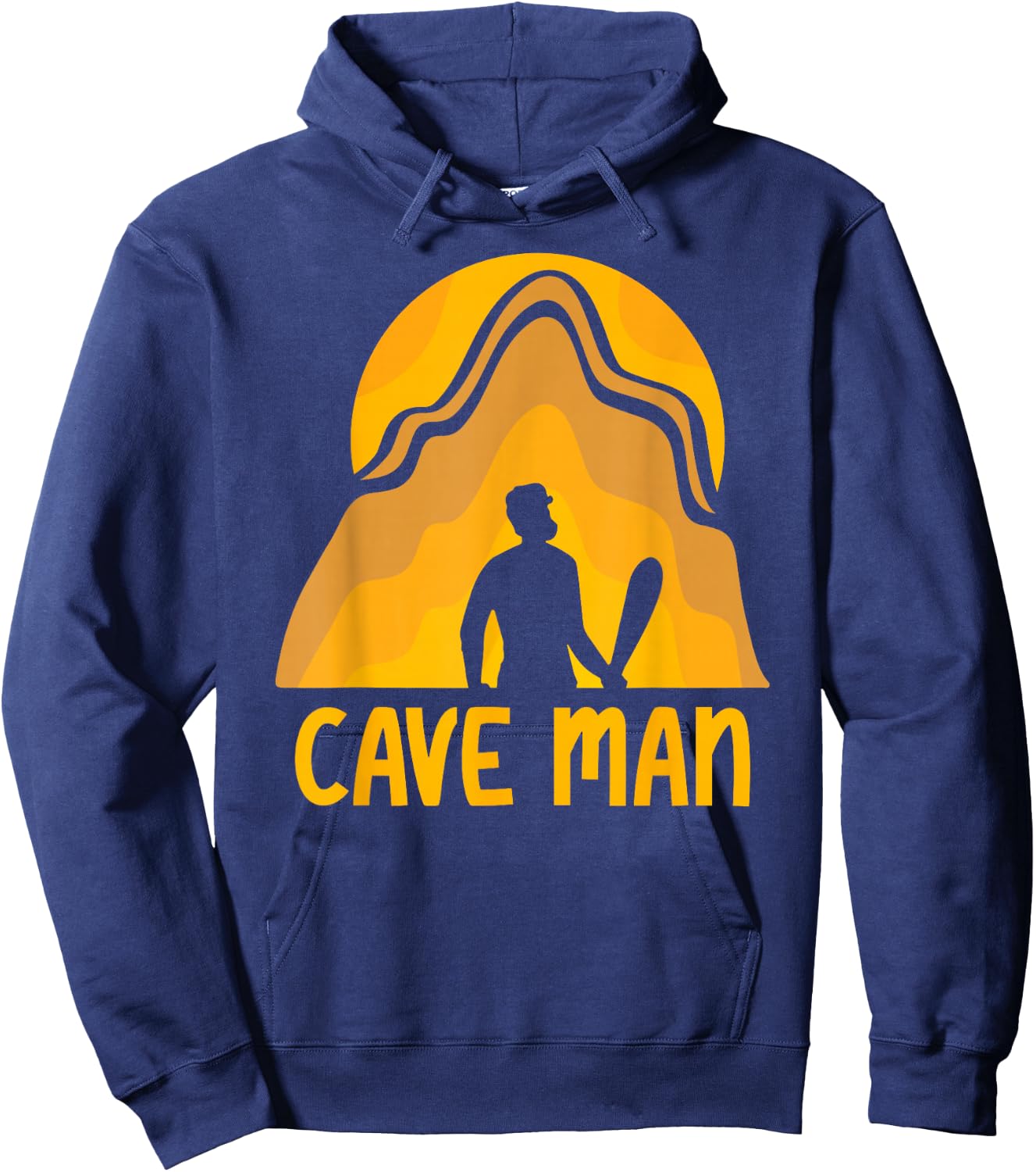 Caveman Cave Man Caving Hoodie - Hoodie | Navy
