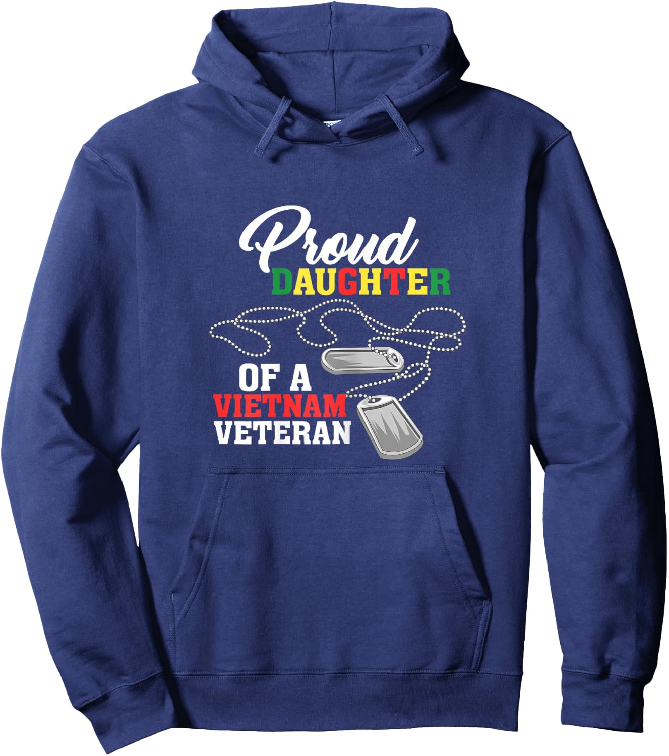 Veteran Daughter Dad Grandpa Vietnam Honorable Hoodie - Hoodie | Navy