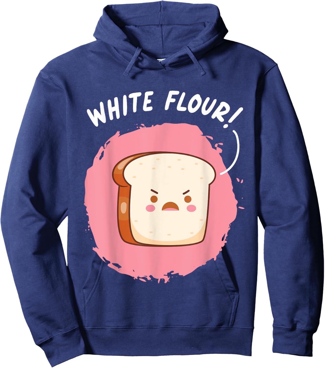 White Flour Sliced Bread Baking Wheat Bread Hoodie - Hoodie | Navy