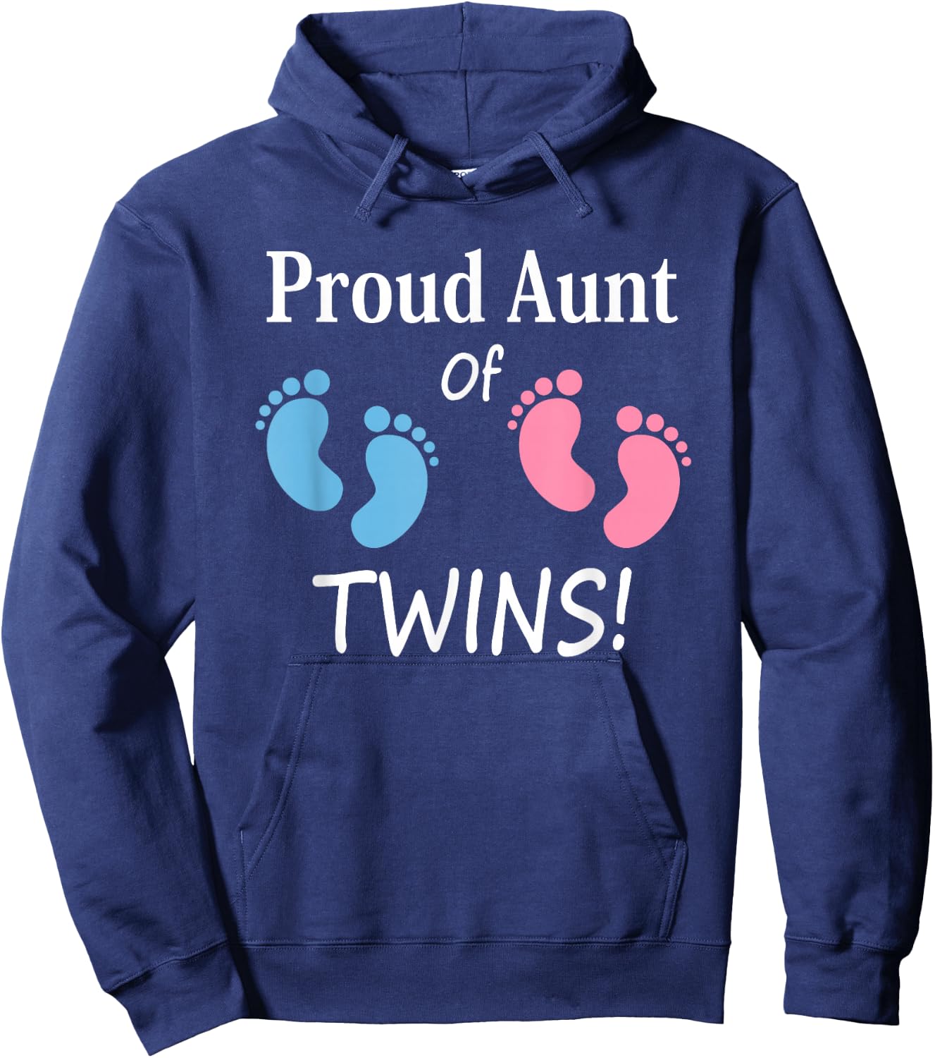Proud Aunt of Boy and Girl Twins Special Auntie Hoodie - Hoodie | Navy