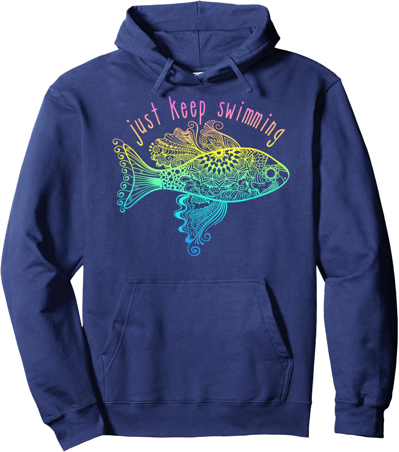 Pretty Fish Just Keep Swimming Hoodie - Hoodie | Navy