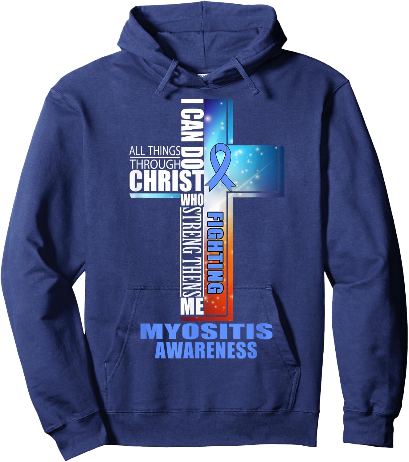 MYOSITIS Warrior Awareness Shirt Hoodie - Hoodie | Navy