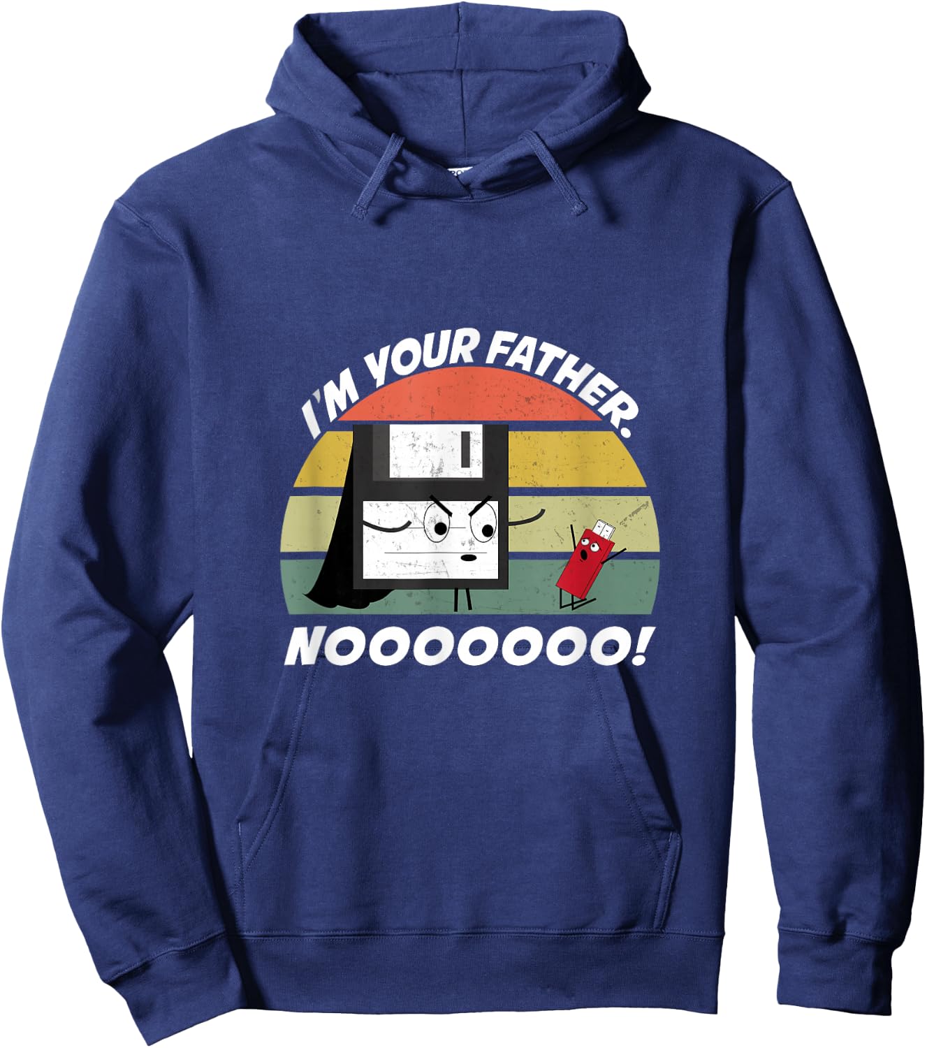 I Am Your Father Floppy Disk Funny Vintage Hoodie - Hoodie | Navy