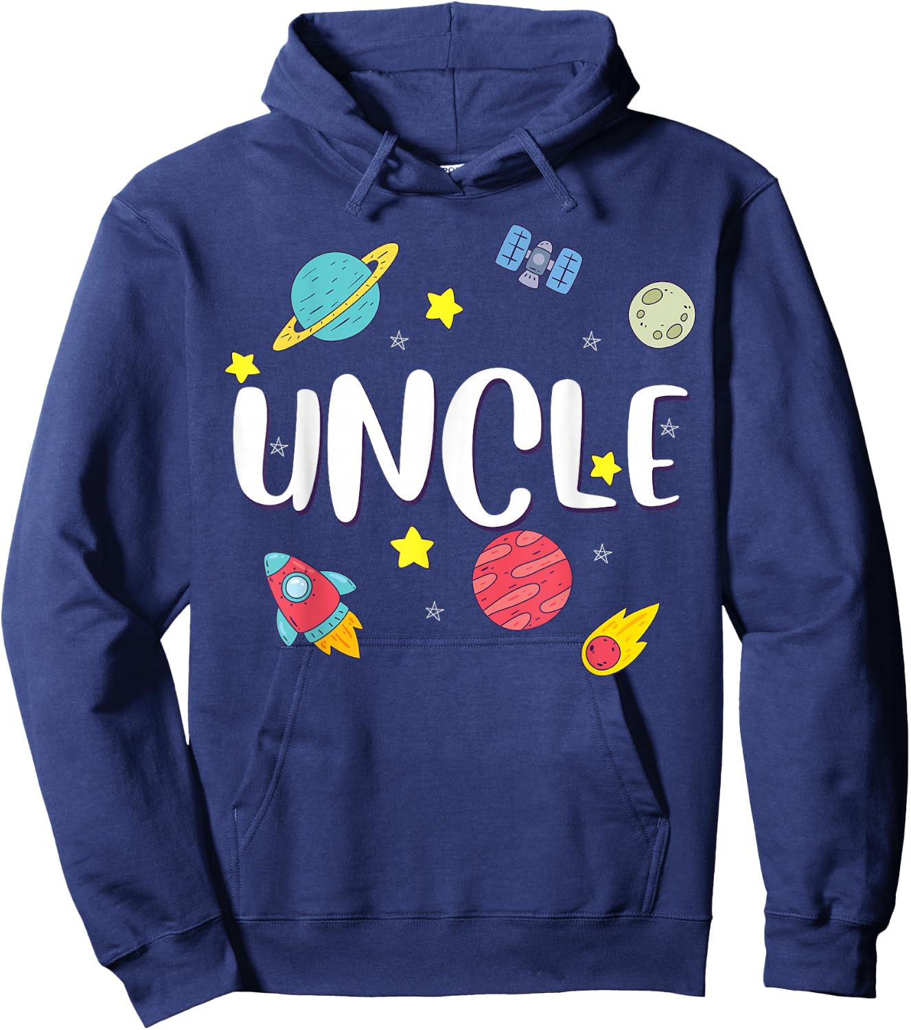 Uncle Outer Space Galaxy Birthday Hoodie - Hoodie | Navy
