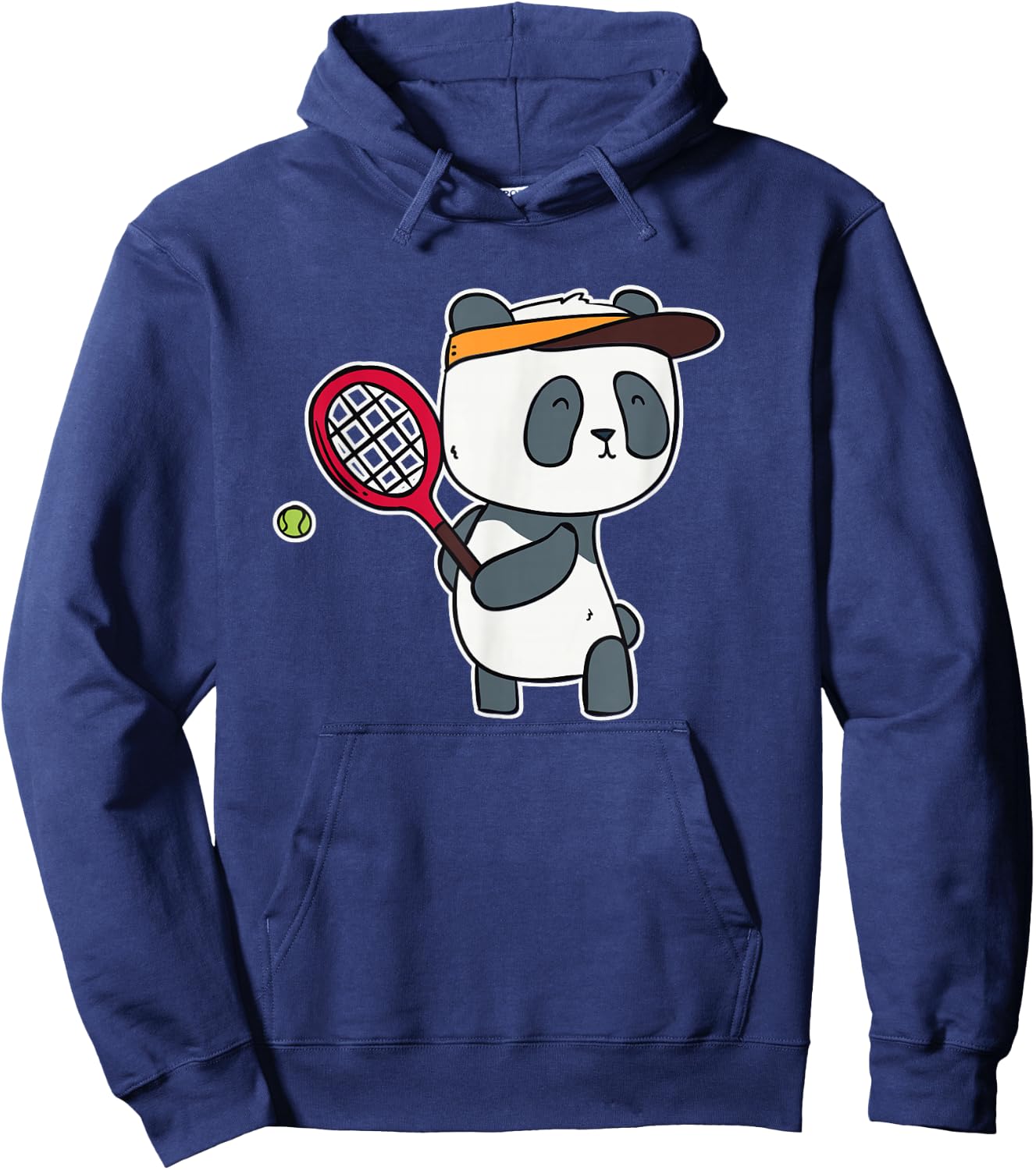 Tennis Playing Panda - Girls Tennis Animal Hoodie - Hoodie | Navy