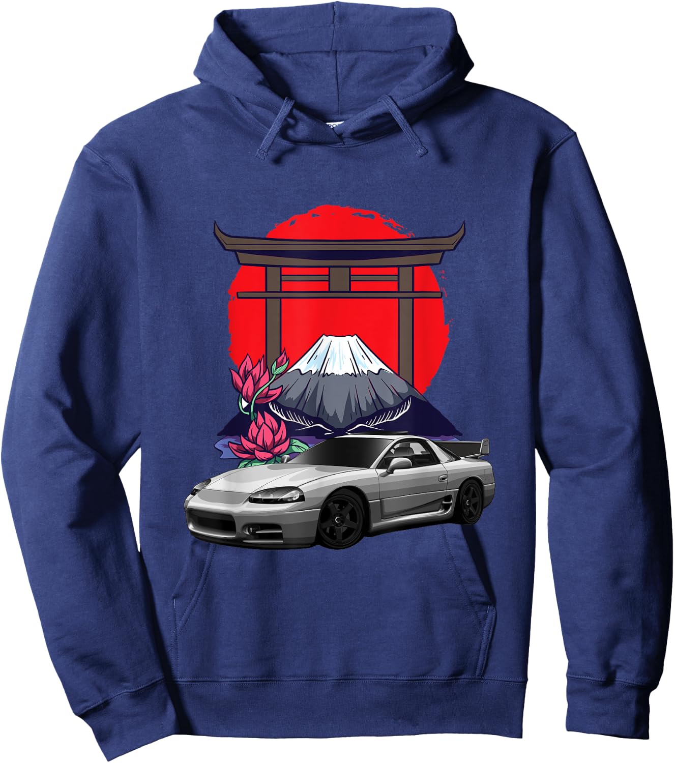JDM 3000GT Car Tuning Japan Japan Shinto Drift Hoodie - Hoodie | Navy