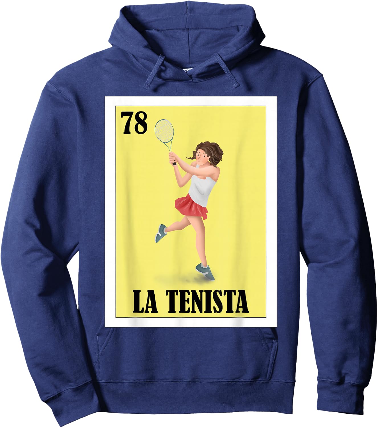 Funny Tennis Mexican Design - La Tenista Hoodie - Hoodie | Navy