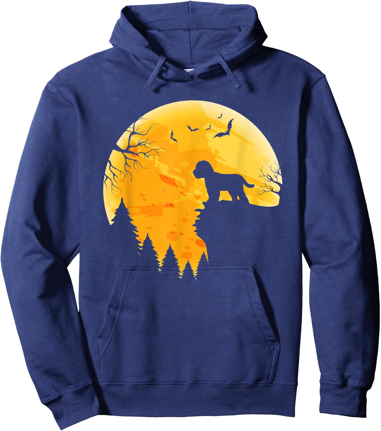Cockapoo Lovers Halloween Moon Hoodie - Hoodie | Navy