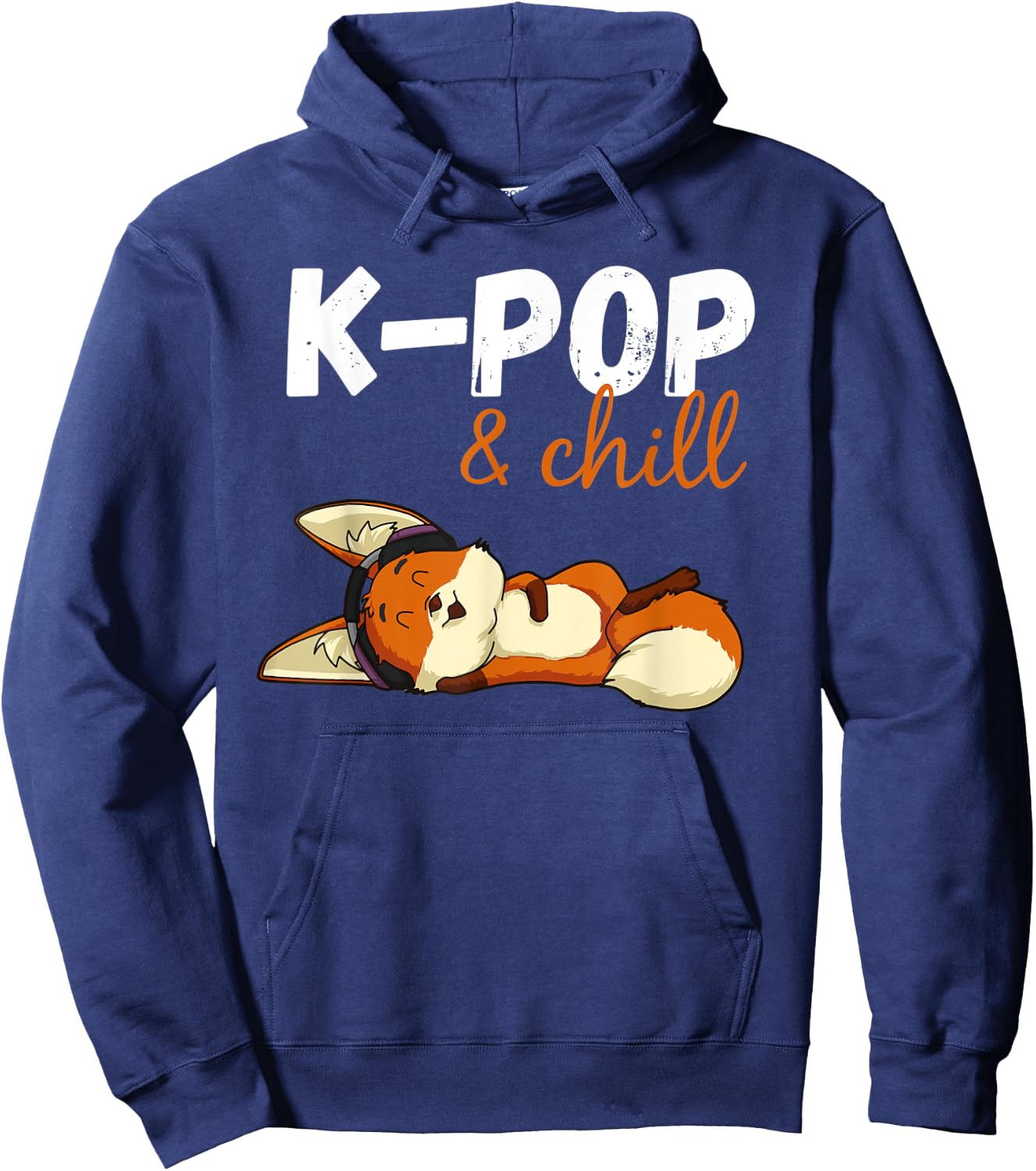 Kpop and chill, cute fennec fox k pop Hoodie - Hoodie | Navy