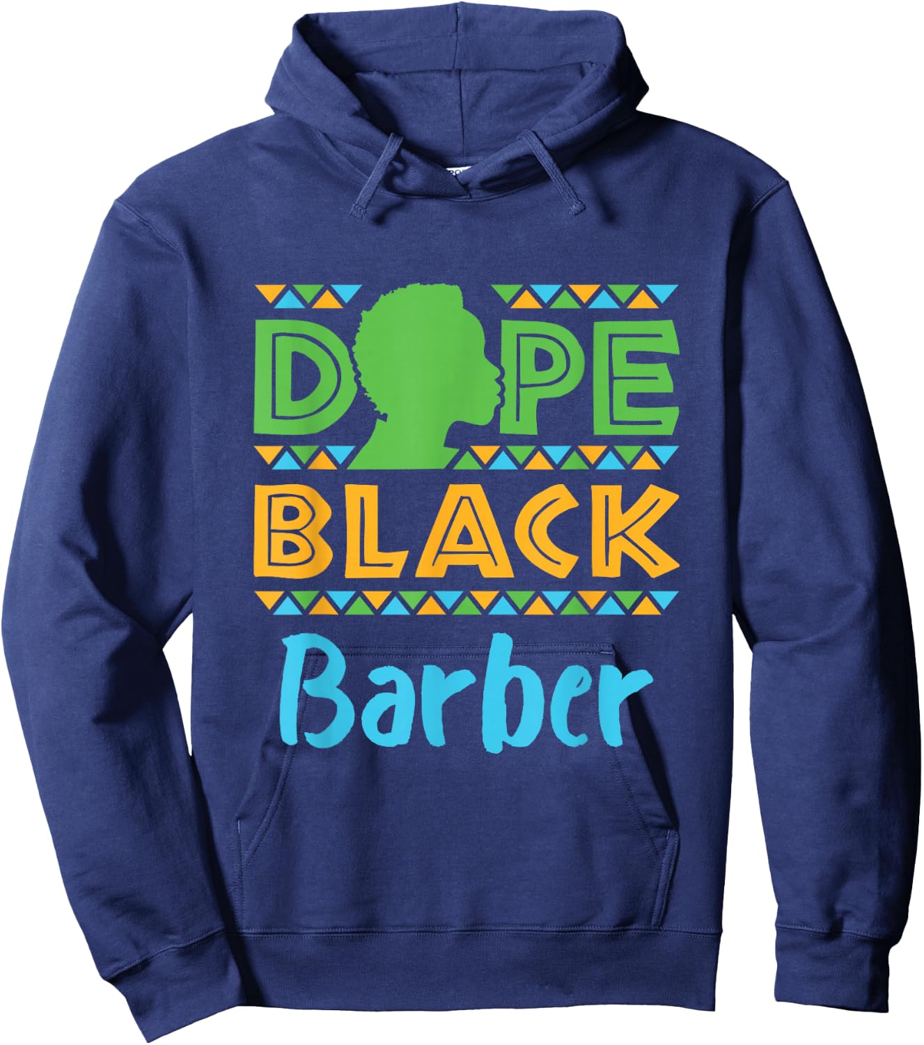 Dope Black Barber African American Hoodie - Hoodie | Navy