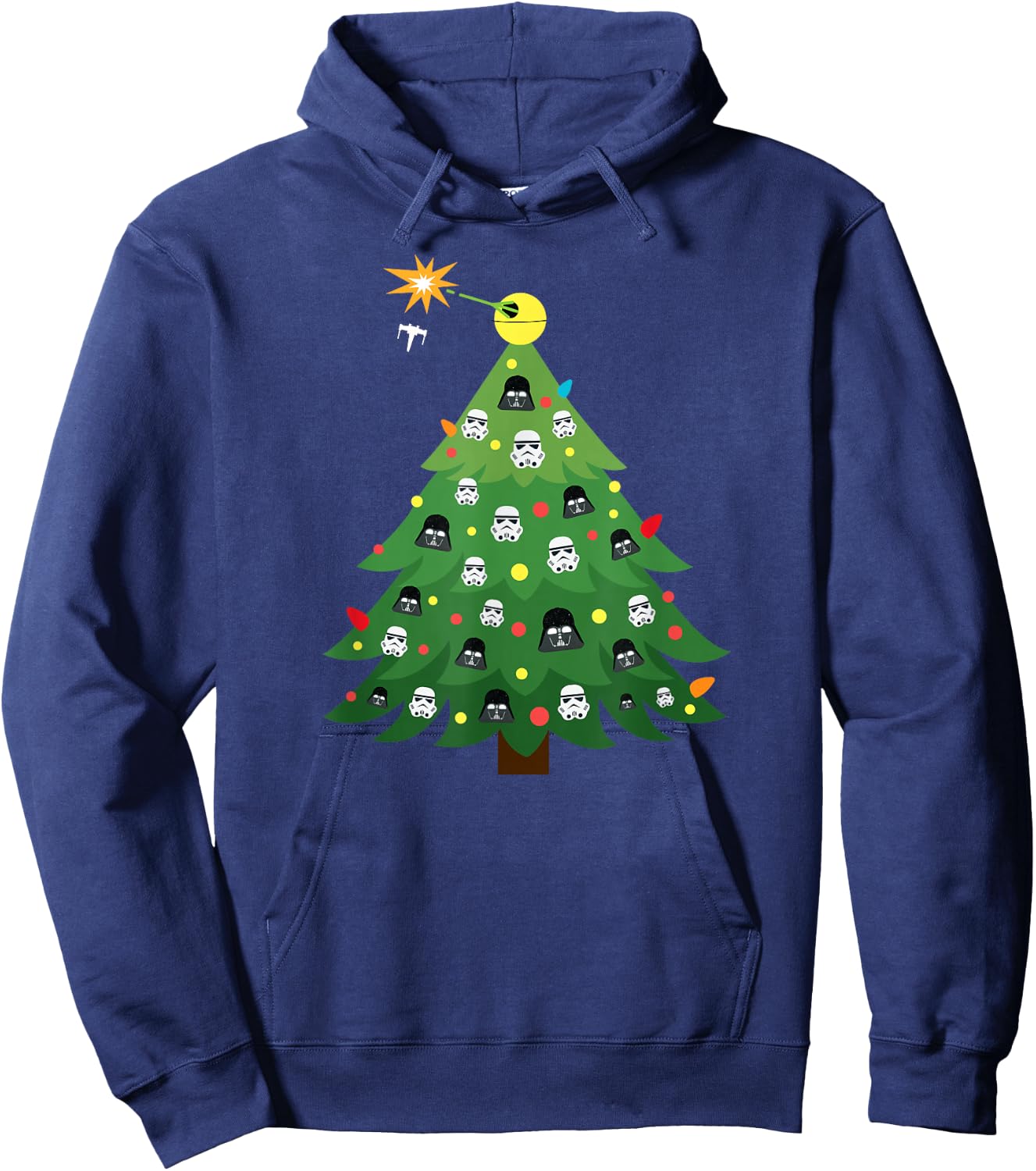 Star Wars Imperial Christmas Tree Holiday Hoodie - Hoodie | Navy