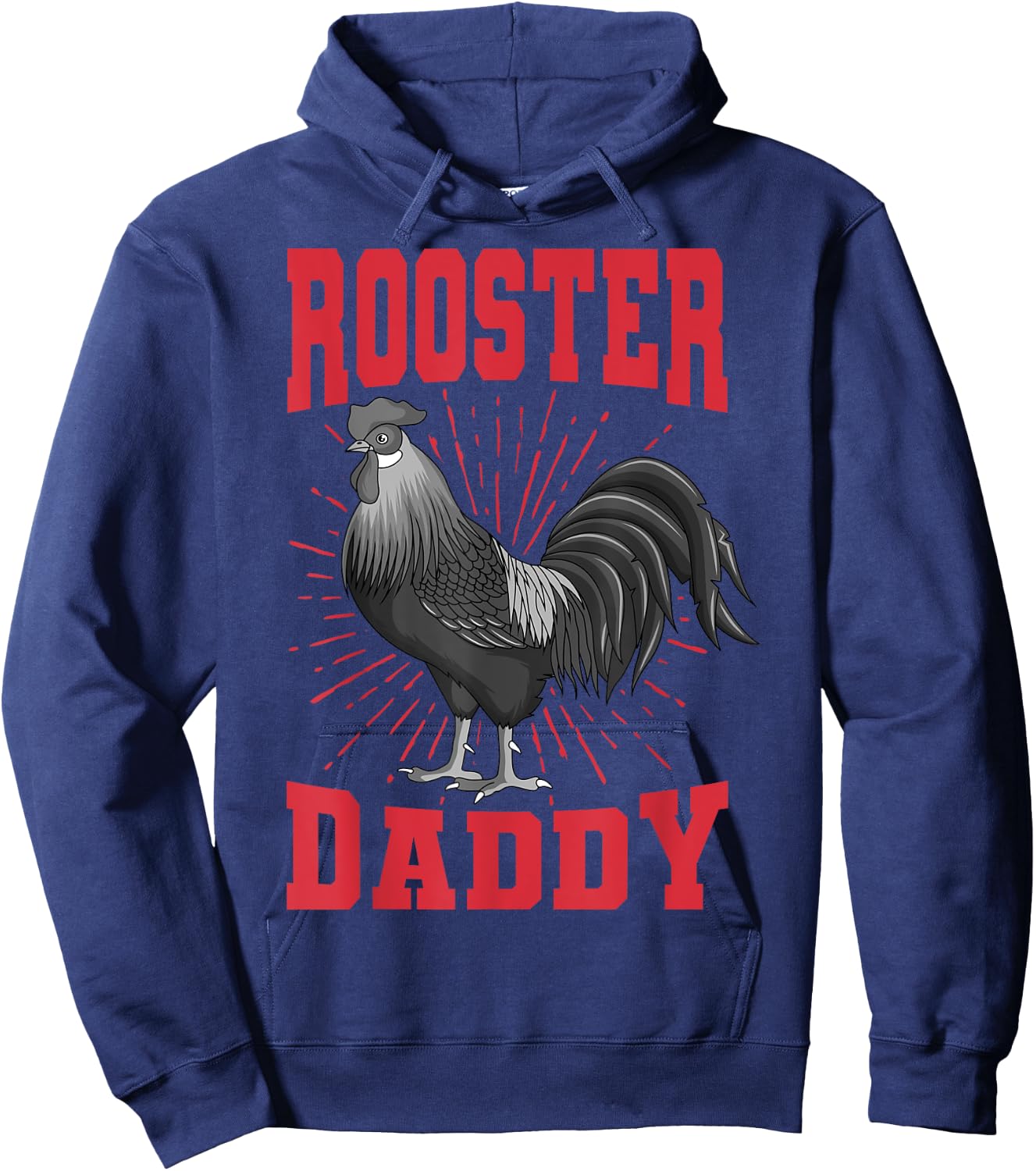 Rooster Daddy Chicken Farm Poultry Father's Day Hoodie - Hoodie | Navy