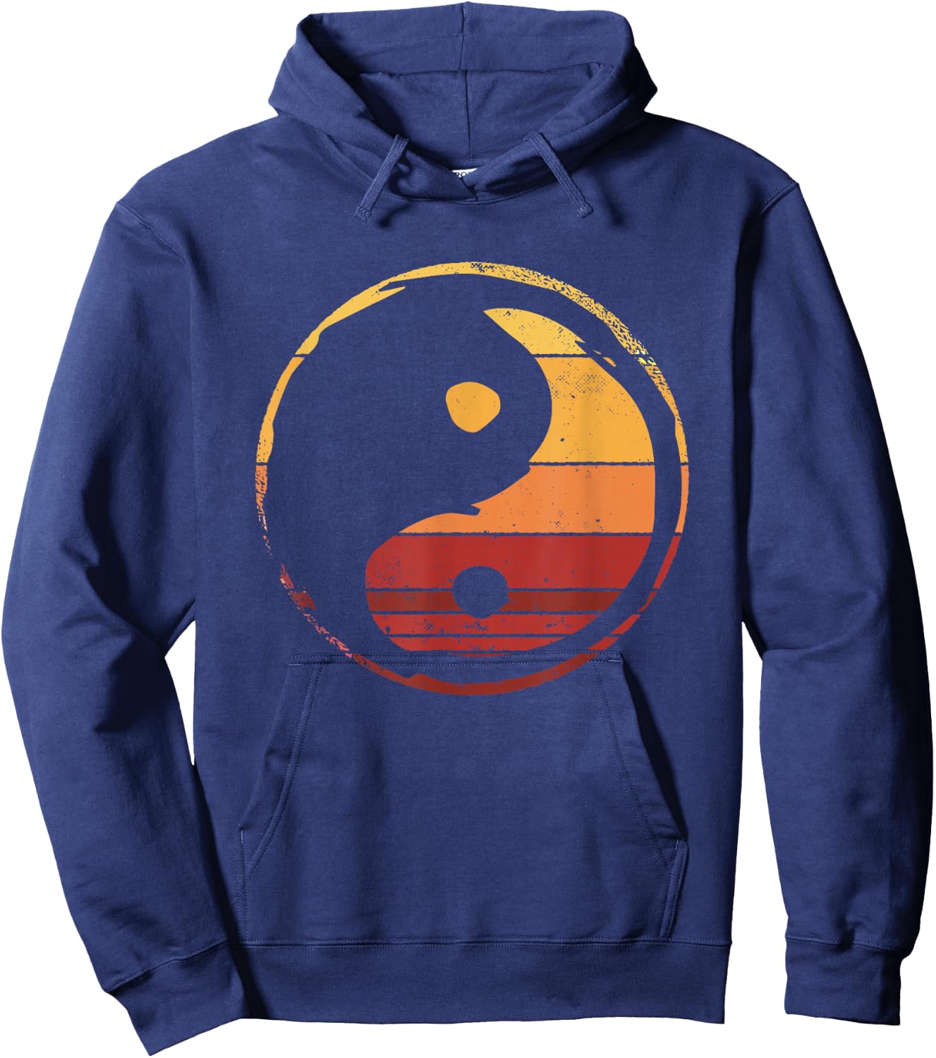 Asia Kawaii Asian Japanese Yin And Yang Retro Hoodie - Hoodie | Navy
