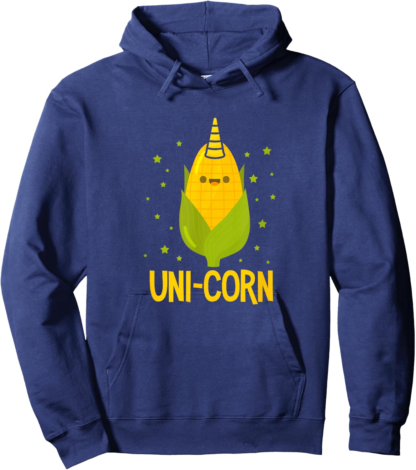 Uni-Corn Unicorn Corn Kawaii Hoodie - Hoodie | Navy