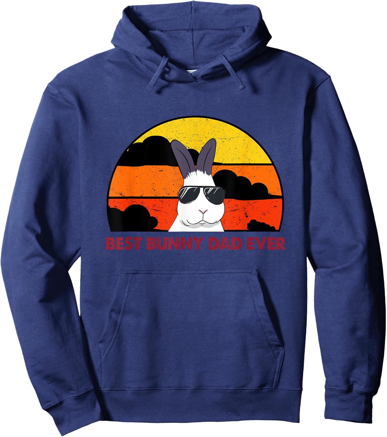 Best Bunny Dad Ever Rabbit Jumper - Dad Hoodie - Hoodie | Navy
