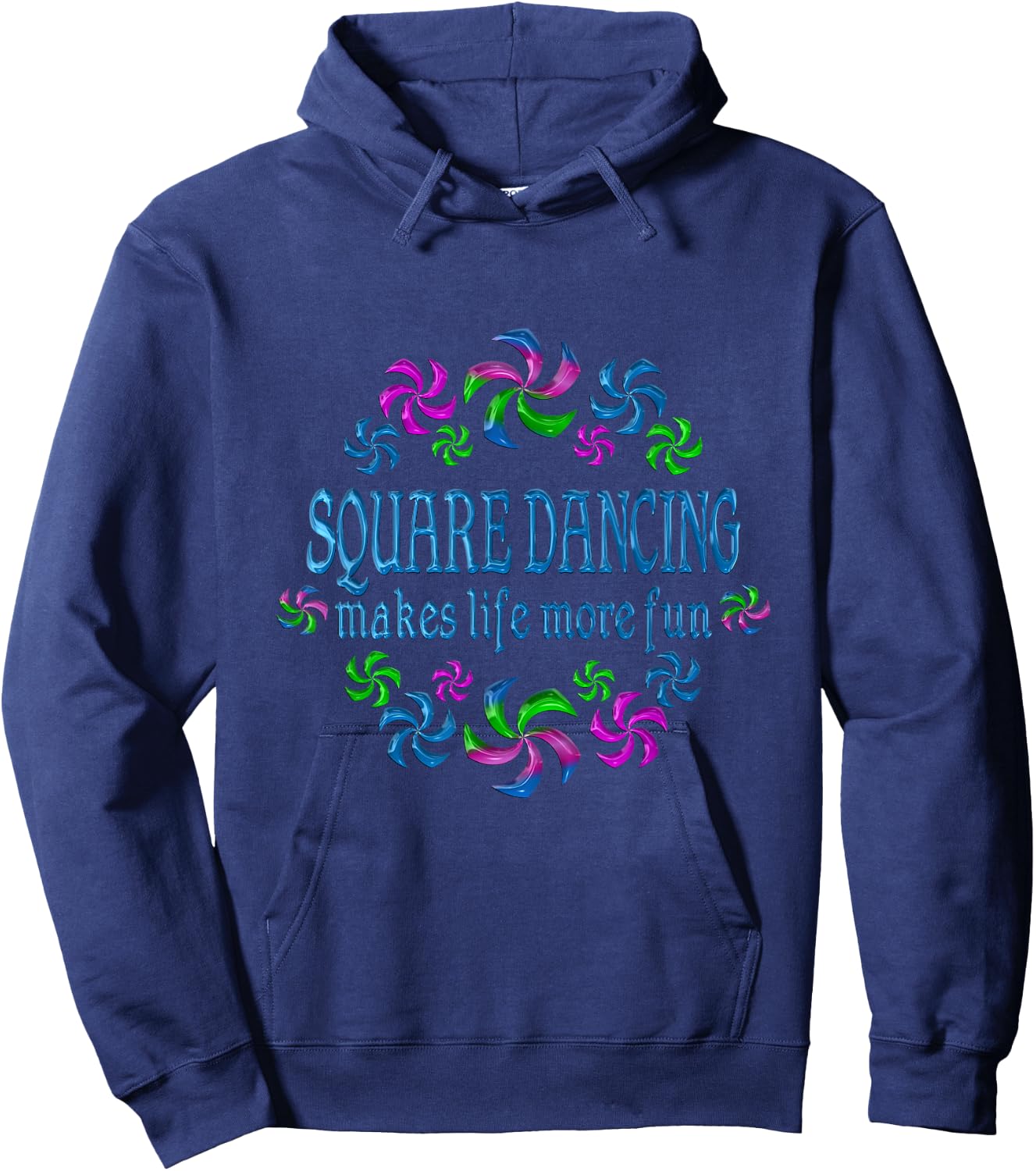 Designs by Laurie -Adults Black Square Dance Hoodie - Hoodie | Navy