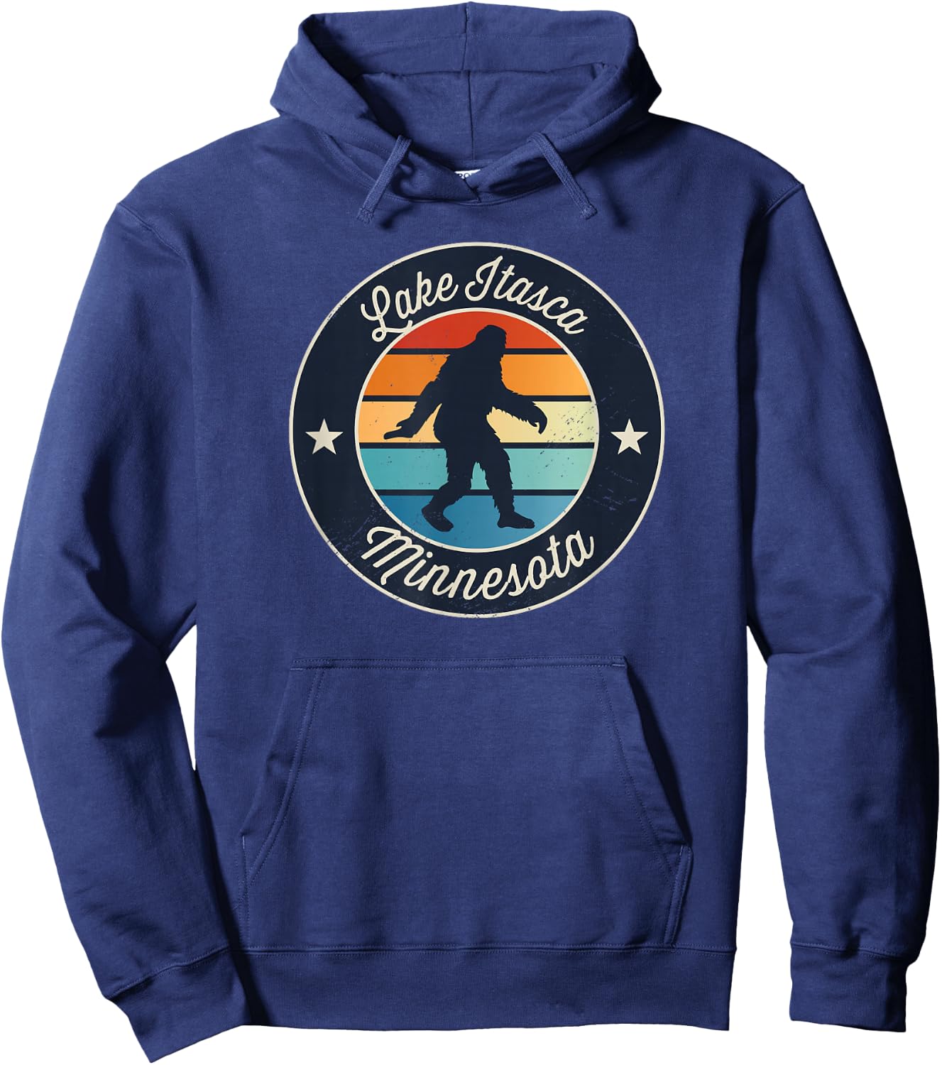 Lake Itasca Minnesota Sasquatch Souvenir Hoodie - Hoodie | Navy