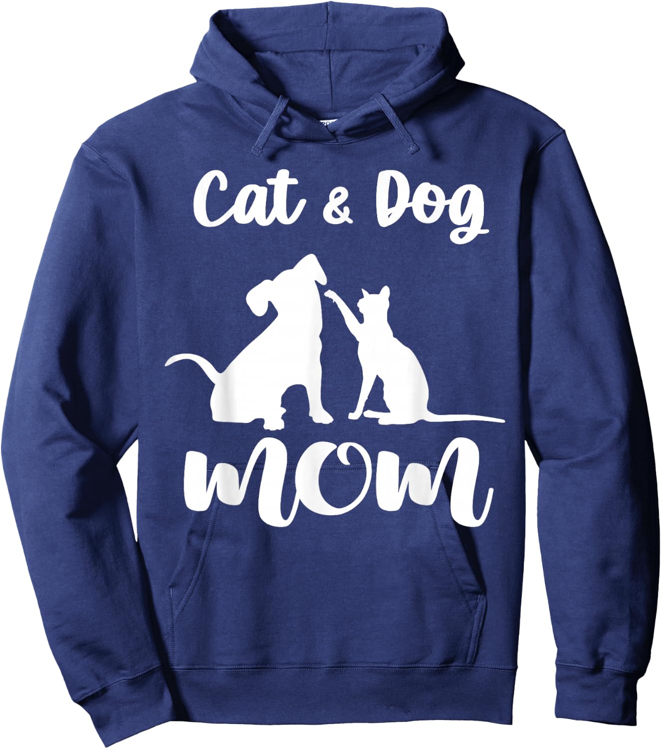 Cat and Dog Mom Shirt Pets Animals Lover Puppy Hoodie - Hoodie | Navy