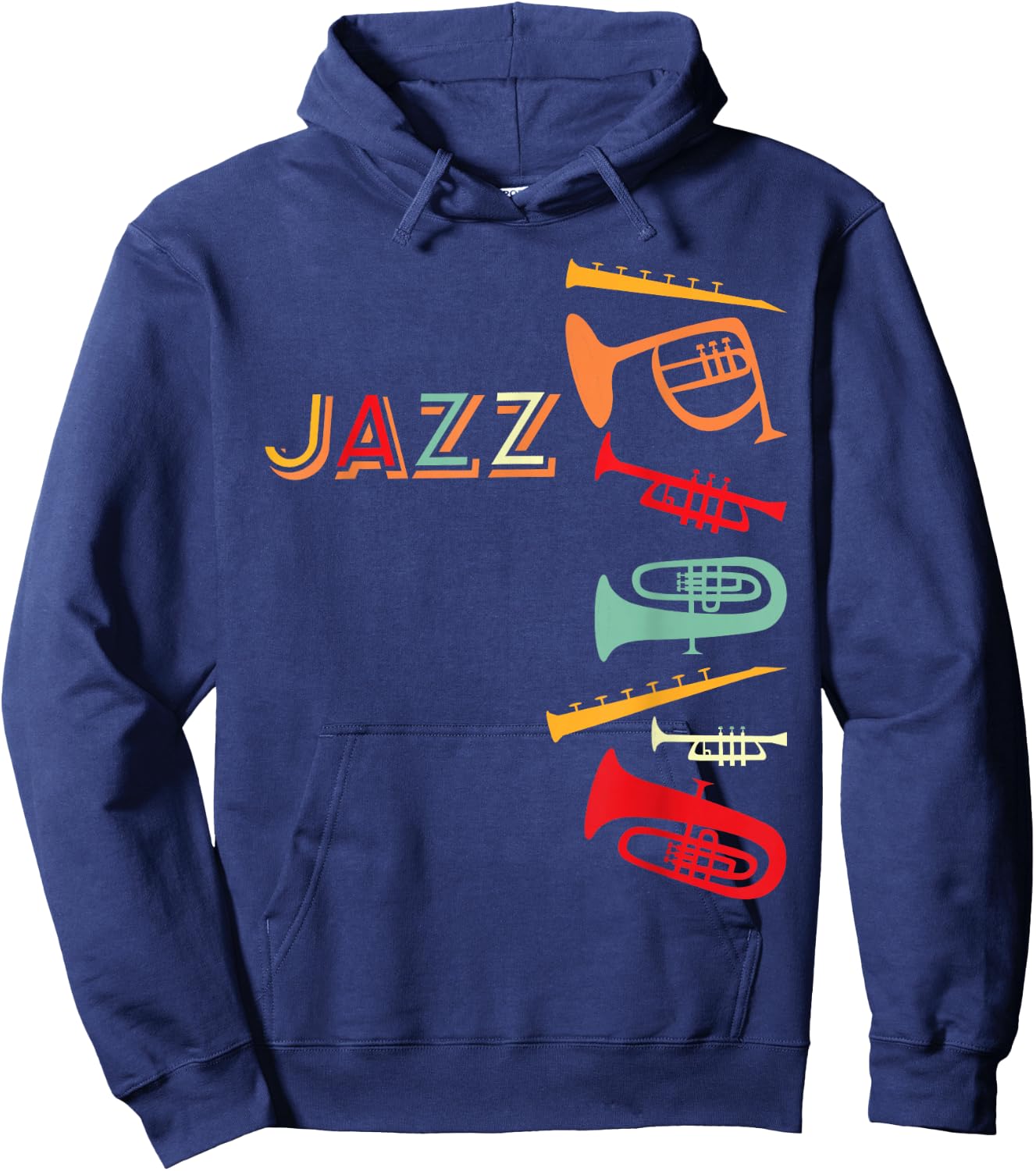 Jazz Music Design - Jazz Hoodie - Hoodie | Navy