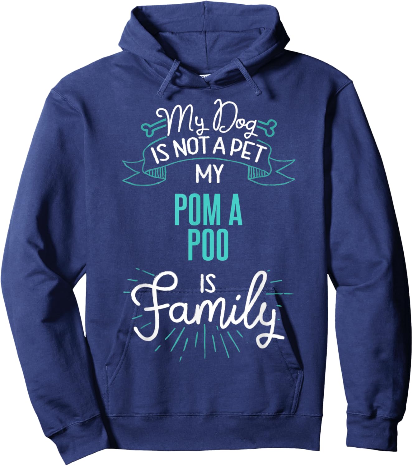 Cute Pom A Poo Shirt Family Dog Gift Men Hoodie - Hoodie | Navy