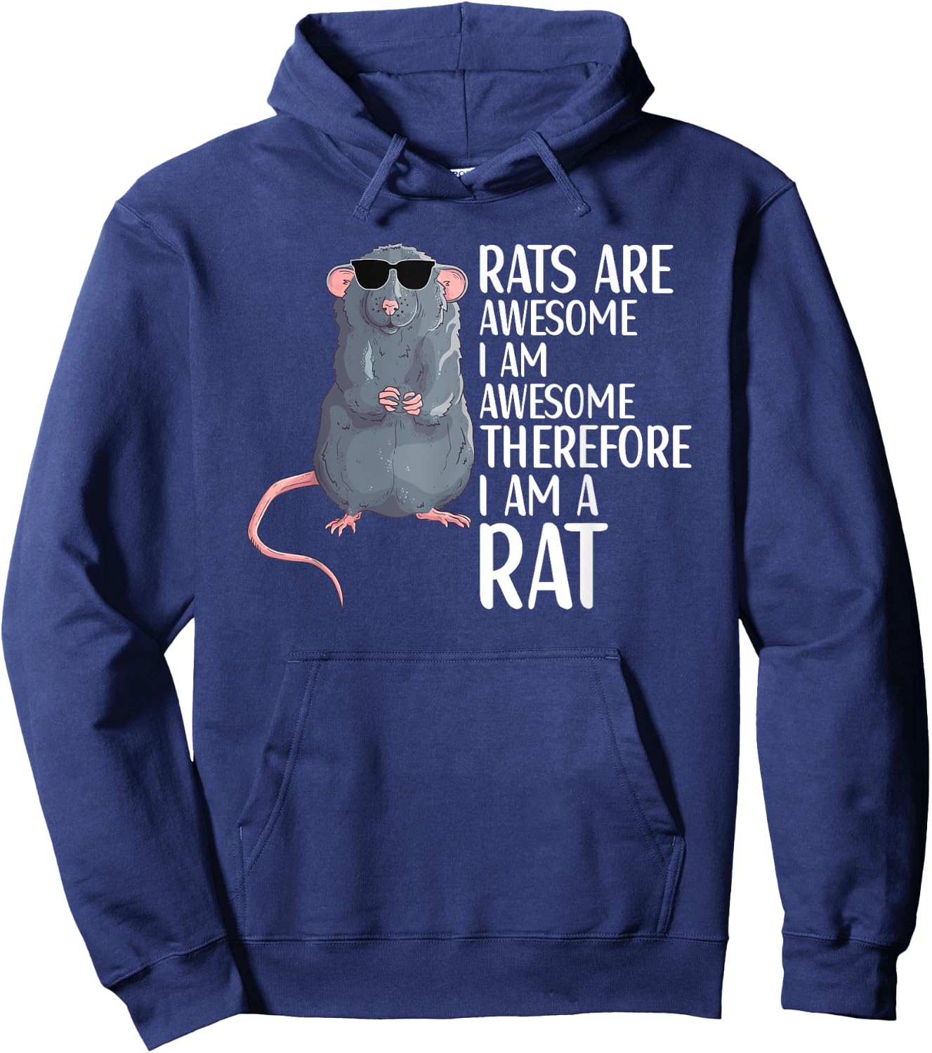 Rats Are Awesome Funny Rat Lover Apparel Hoodie - Hoodie | Navy