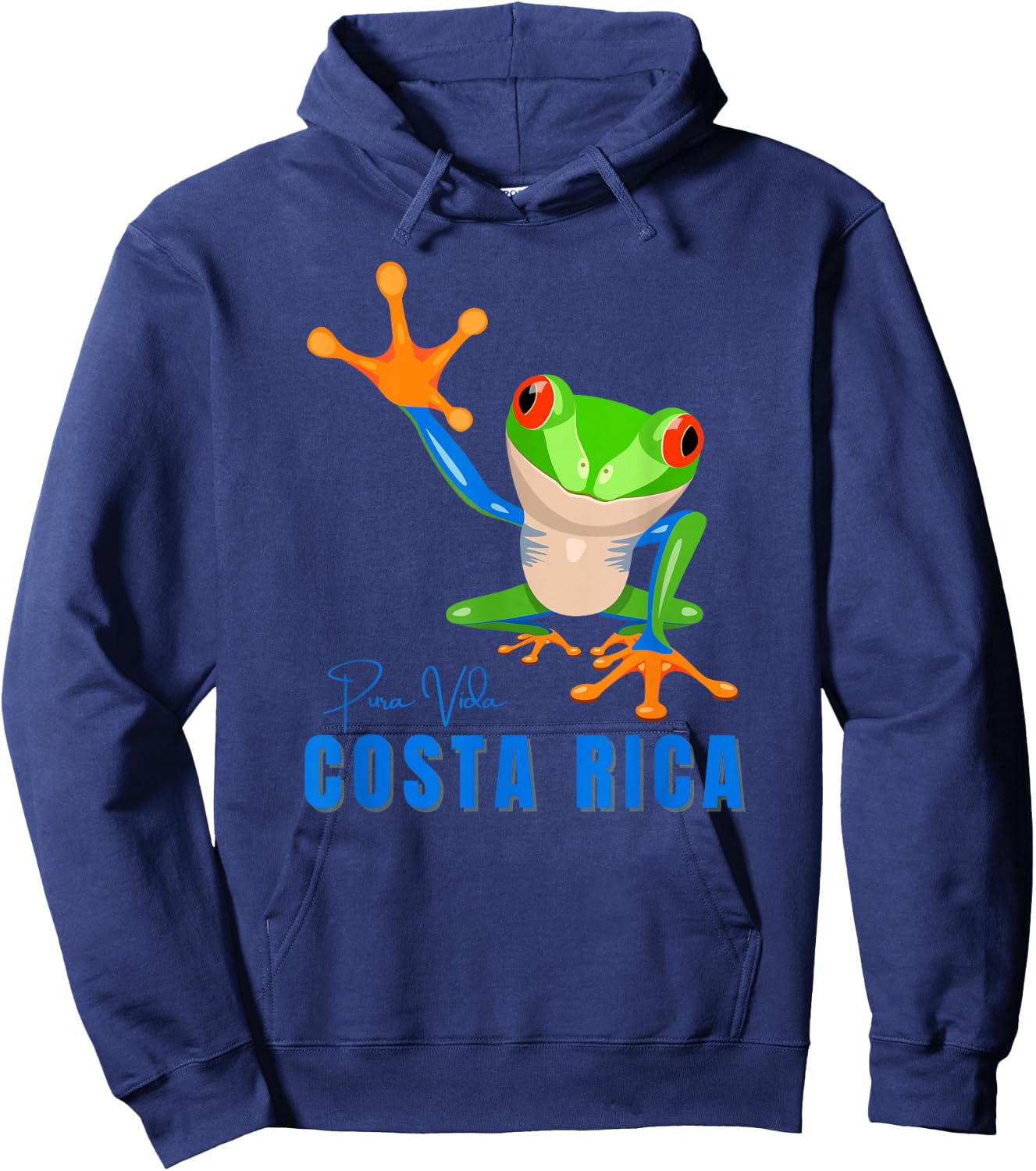 Costa Rica Pura Vida Tree Frog Souvenir Hoodie - Hoodie | Navy