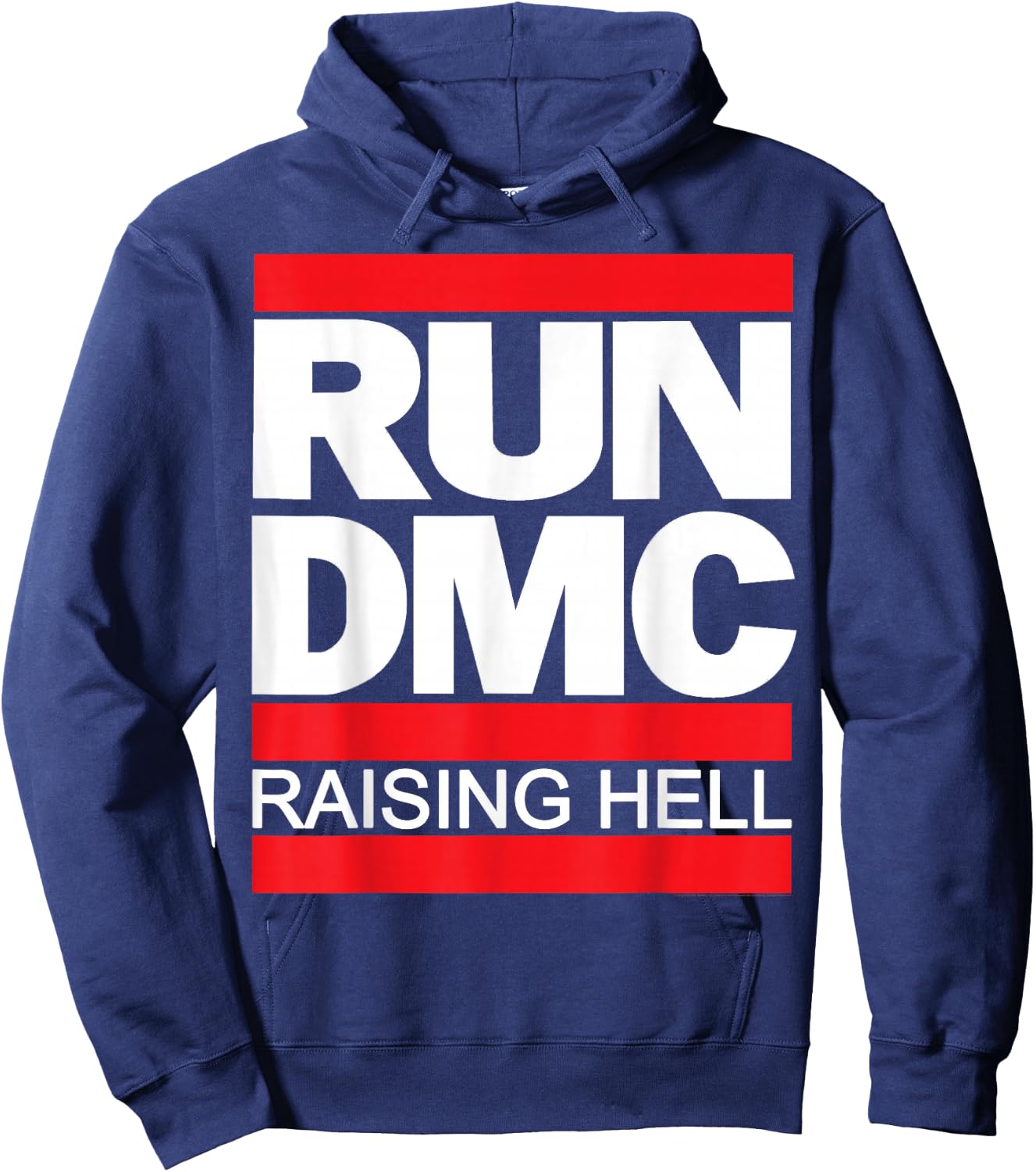Run DMC Official Logo Raising Hell Hoodie - Hoodie | Navy