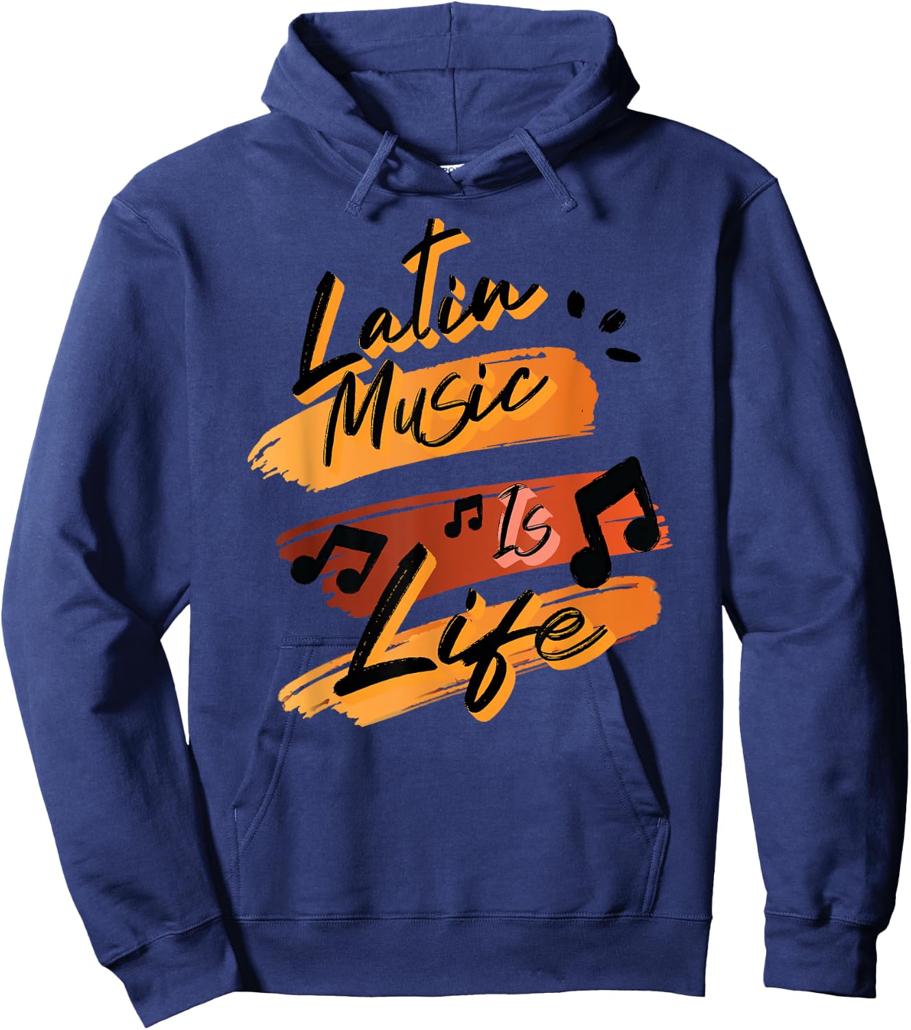 Cool Music Is Life Love Latin Music Hoodie - Hoodie | Navy