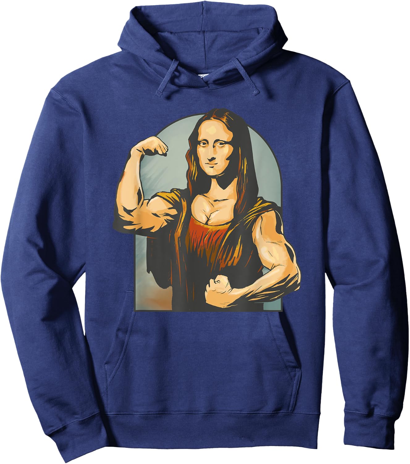Lifting Mona Lisa Fitness Bodybuilding Hoodie - Hoodie | Navy