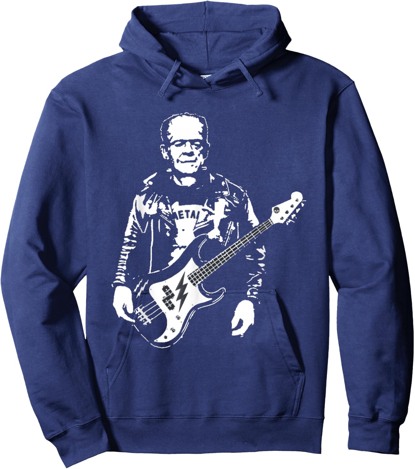 Music Lover Guitar Player Frankenstein Rocker Hoodie - Hoodie | Navy