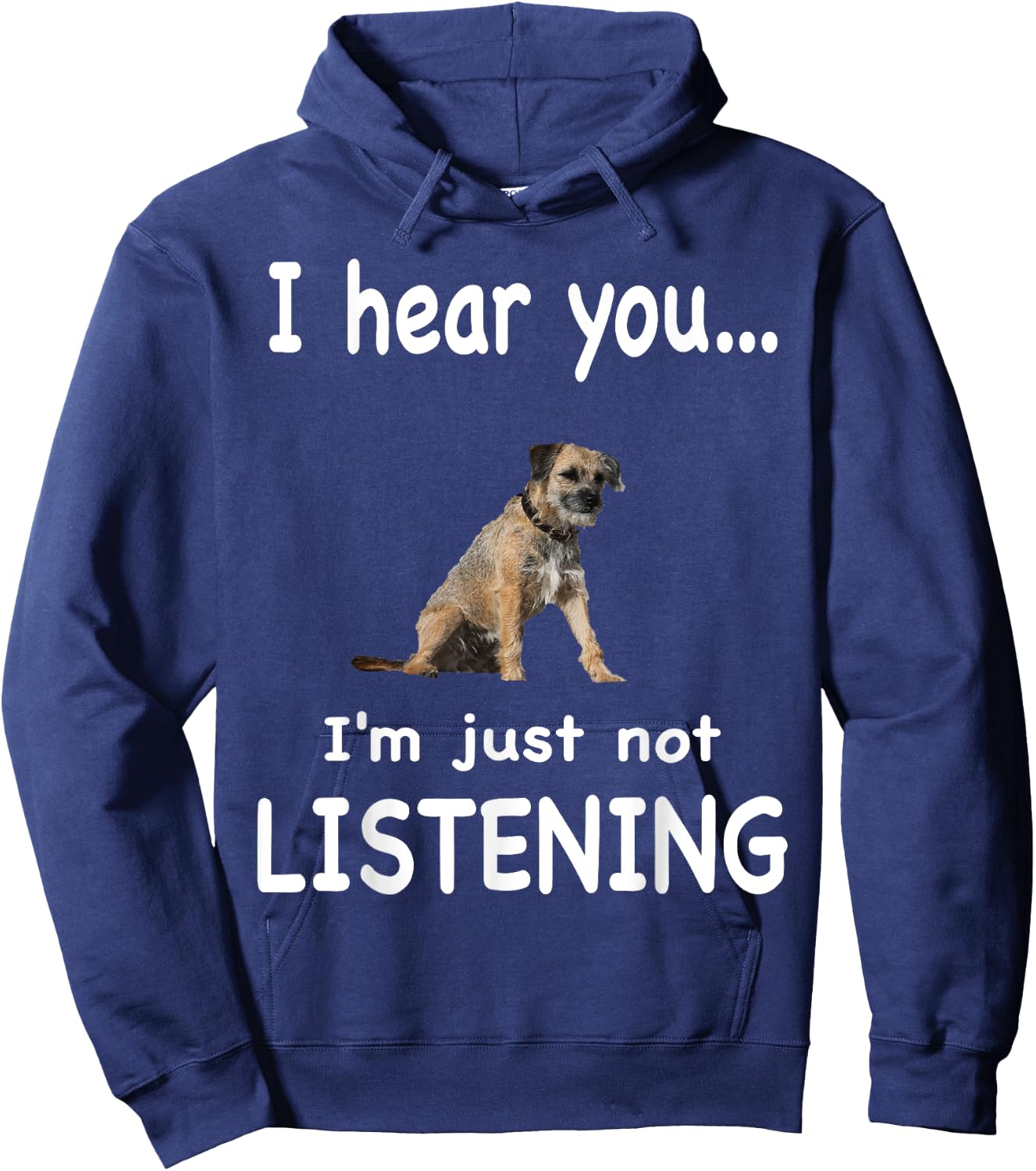 Border Terrier Dog - Border Terrier Men Women Hoodie - Hoodie | Navy