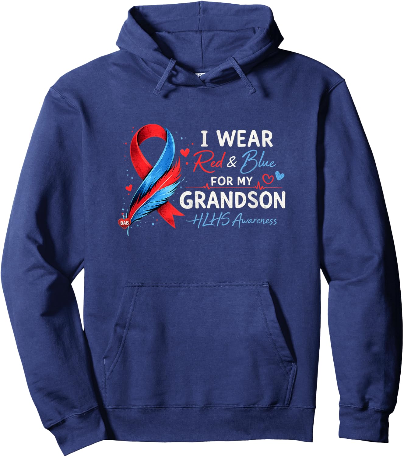 Red & Blue Grandson Hoodie - Hoodie | Navy