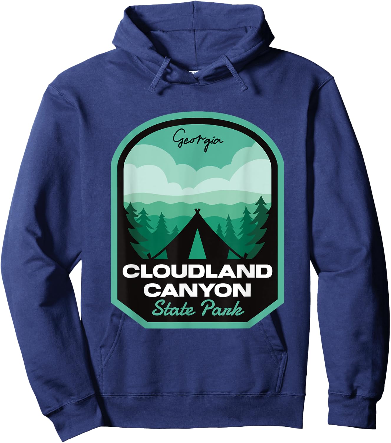 Cloudland Canyon State Park GA Camping Hoodie - Hoodie | Navy