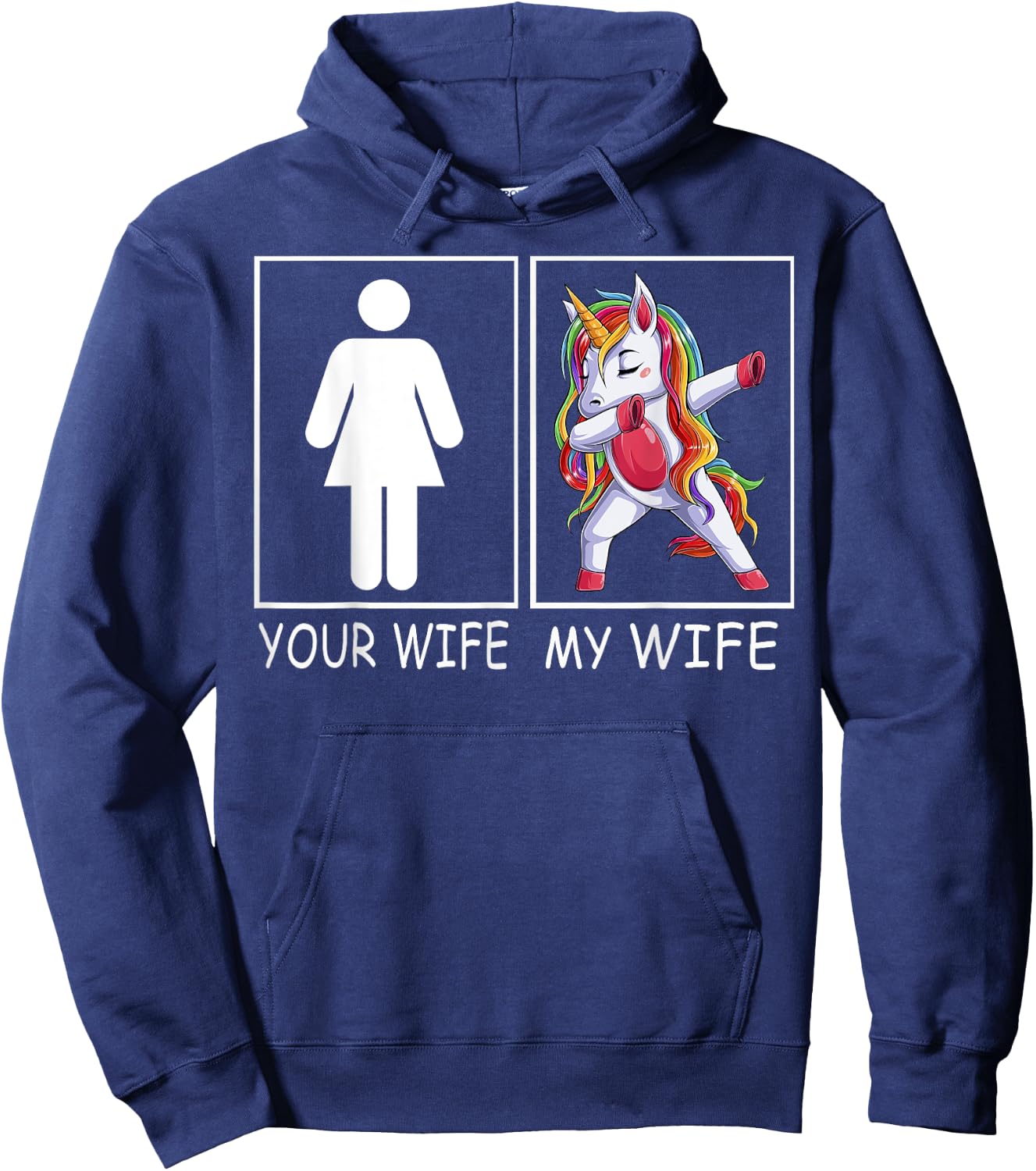 Your Wife My Wife - Super Woman Unicorn Hoodie - Hoodie | Navy
