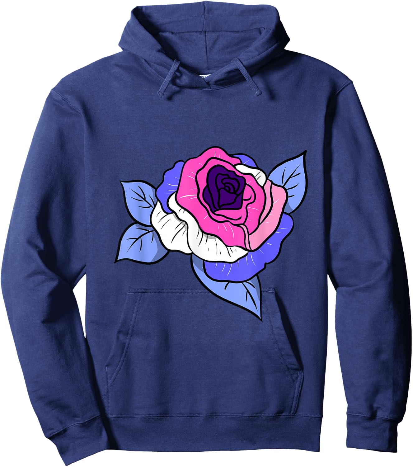 Omnisexual Rose Omnisexual Pride Hoodie - Hoodie | Navy