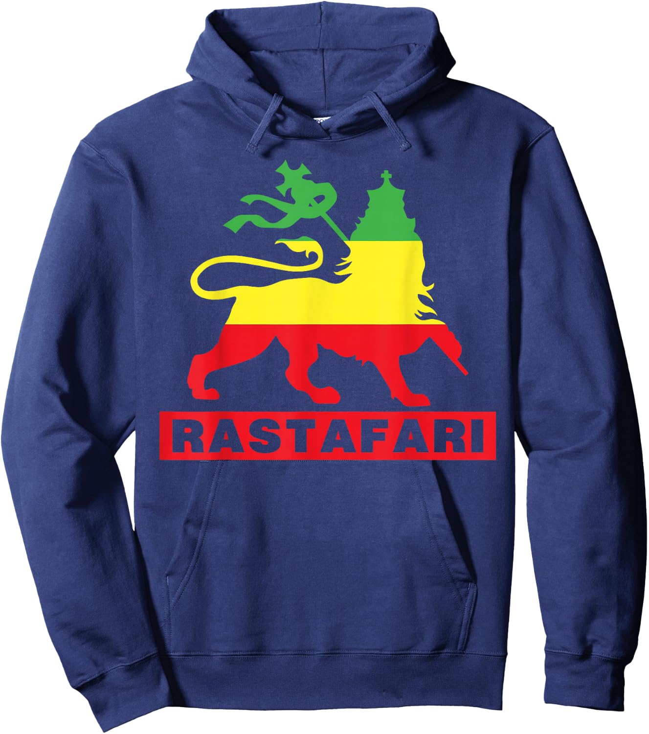 Lion of Judah Judah Rasta Rastafari Reggae Hoodie - Hoodie | Navy